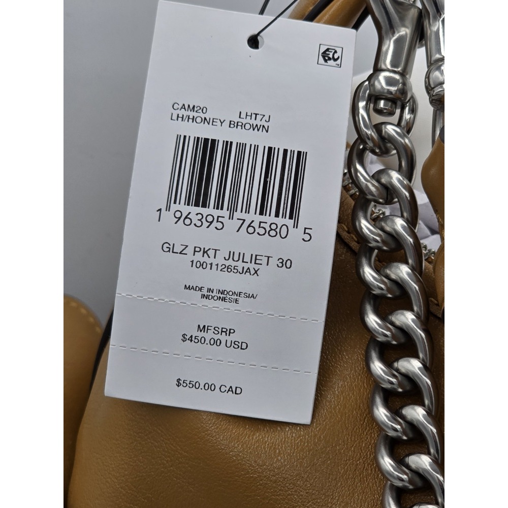 COACH CAM20 Pocket Juliet Bag 30 Shoulder Bag  Honey Brown  Outlet NEW - Picture 4 of 16